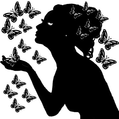 Butterfly lady 12 x 12